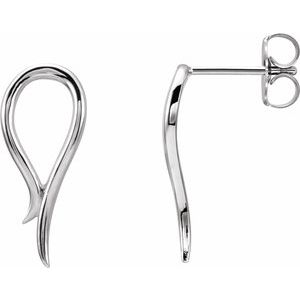 Sterling Silver Freeform Earrings