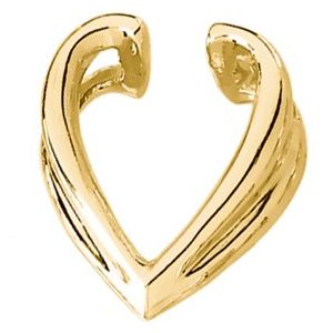 14K Yellow Gold 17 X 16 Mm Polished Pendant Enhancer