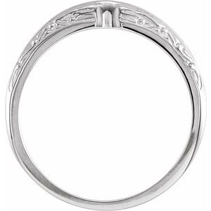 14K White Gold Polished Matching Band Size 6
