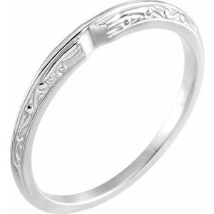 14K White Gold Polished Matching Band Size 6
