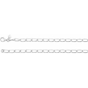 Sterling Silver Lobster Clasp Long Curb Chain, Length: 16 In, Width: 4.7 Mm