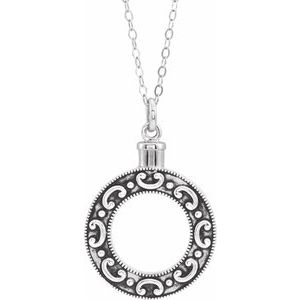 Sterling Silver Without Box Polished Celebration Of Life Antiqued Ash Holder Necklace