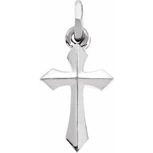 Sterling Silver 10 X 6 Mm Polished Cross Pendant