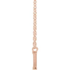 14K Rose Gold 17.6 X 7.1 Mm 16 In Polished God Is Greater Than The Highs And Lows Necklace