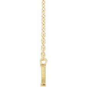 14K Yellow Gold 17.6 X 7.1 Mm 16 In Polished God Is Greater Than The Highs And Lows Necklace