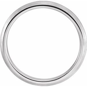 14K White Gold 2.5 Mm Polished Knife-Edge Comfort-Fit Band With Satin Finish Size 6