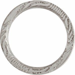 Damascus Steel Polished Flat Patterned Band