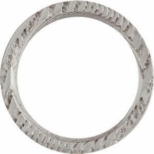 Damascus Steel Polished Flat Patterned Band