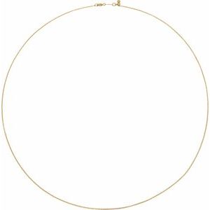 14K Yellow Gold-Filled Spring Ring Adjustable Cable Chain, Length: 16-22 In, Width: 1.1 Mm