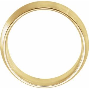 14K Yellow Gold 8 Mm Polished Knife-Edge Comfort-Fit Band With Satin Finish Size 10