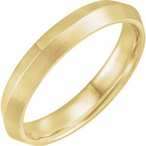 14K Yellow Or White Or Rose Gold Comfort-Fit Knife Band
