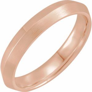 18K Yellow Or White Or Rose Gold Comfort-Fit Knife Band