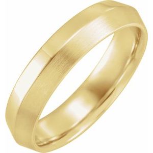 10K Yellow Or White Or Rose Gold Comfort-Fit Knife Band