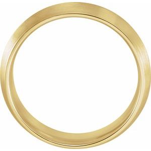 18K Yellow Or White Or Rose Gold Comfort-Fit Knife Band