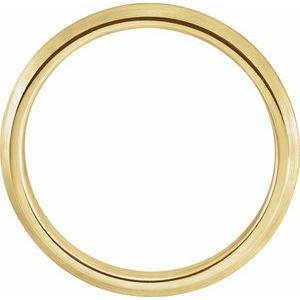 14K Yellow Gold 2.5 Mm Polished Knife-Edge Comfort-Fit Band With Satin Finish Size 6