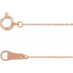 10K Rose Gold Cable Chain, Length: 20 In, Width: .8 Mm