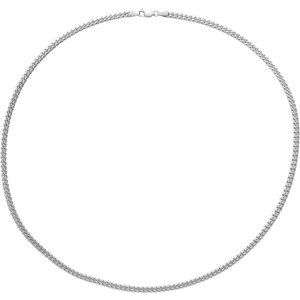 Sterling Silver Lobster Clasp Miami Cuban Link Chain, Length: 24 In, Width: 3.5 Mm
