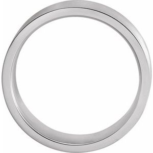 Sterling Silver 7 Mm Polished Concave Edge Band With Satin Finish Size 5