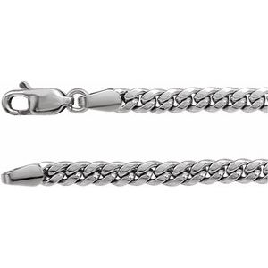 Sterling Silver Lobster Clasp Miami Cuban Link Chain, Length: 18 In, Width: 3.5 Mm
