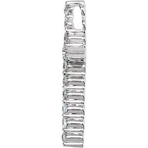 14K White Gold Round 1.5Mm G-H Si1-Si2 1/5 Ctw Lab Grown Diamond Cross Pendant