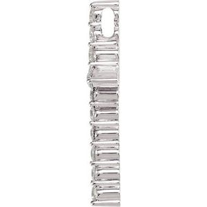 14K White Gold Round 1.7Mm G-H Si1-Si2 1/3 Ctw Lab Grown Diamond Cross Pendant