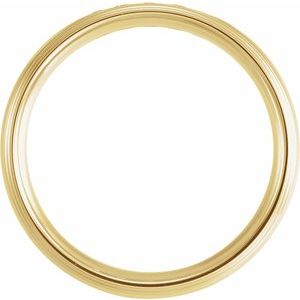 14K Yellow Or White Or Rose Gold Or Platinum 1/5 CTW Natural Diamond Double Stepped-Edge Comfort-Fit 6 mm Half Round Band