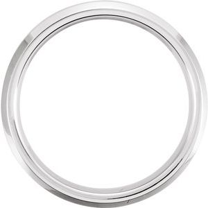Tungsten 6 mm Beveled-Edge Inlay Band