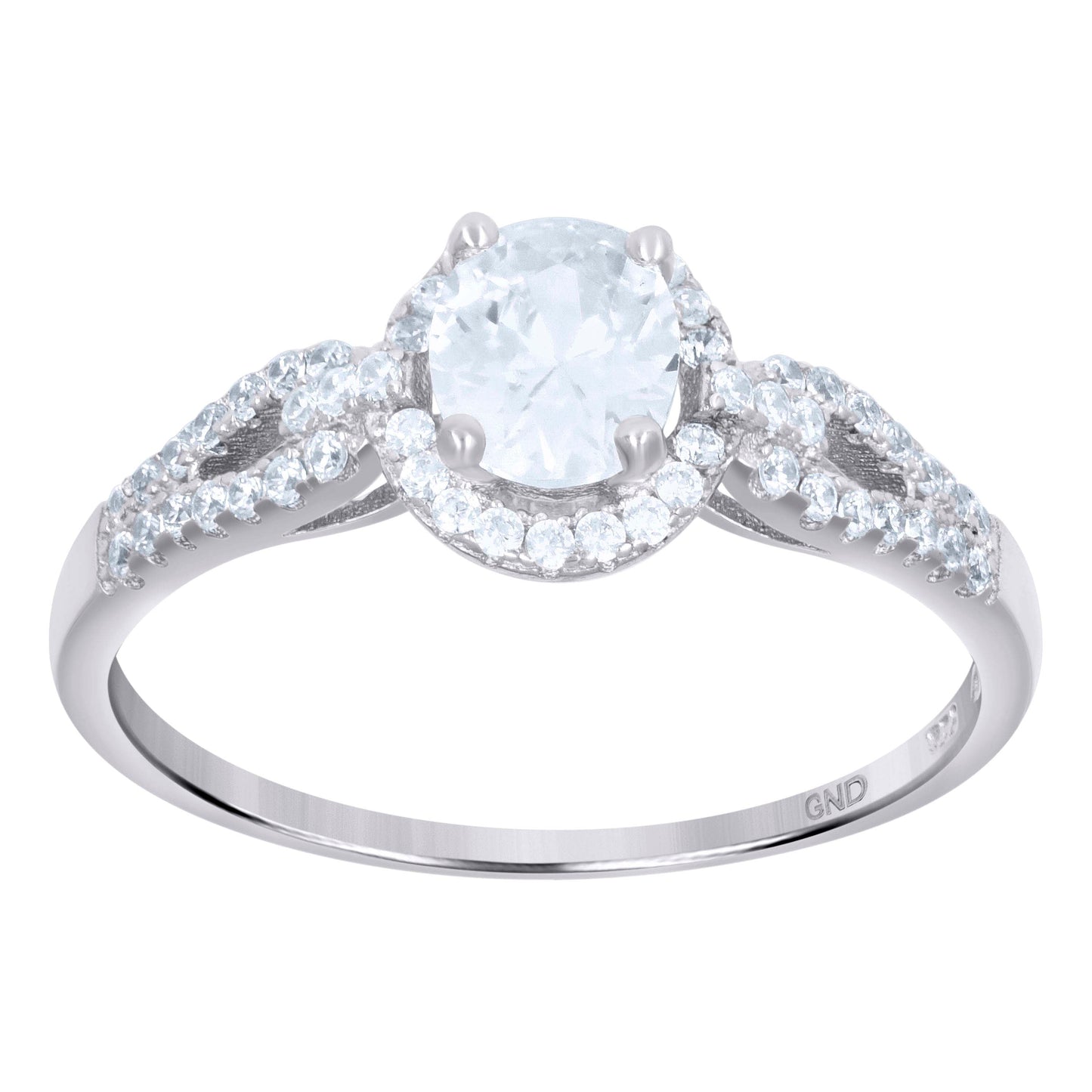 Sterling Silver Women's Cubic-Zirconia Fashion Bridal Anniversary Engagement Wedding Ring