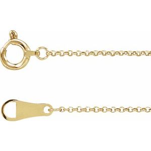 10K Yellow Gold Rolo Chain, Length: 16 In, Width: 1 Mm