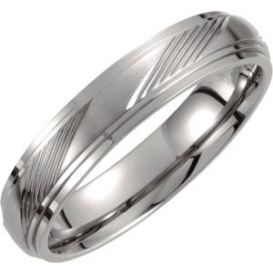 Titanium 5 mm Ridged Band Size 11