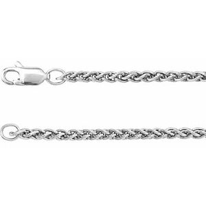 14K Yellow Gold Filled Or Rhodium-Plated Sterling Silver 2.4 Mm 16 In Lobster Clasp Polished Wheat Chain