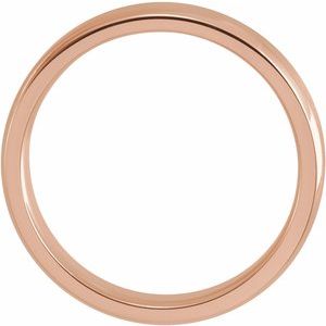 18K Yellow Or White Or Rose Gold Beveled-Edge Band with Satin Finish