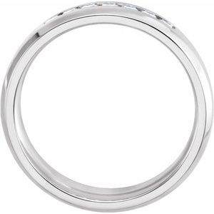 14K Yellow Or White Or Rose Gold Or Platinum 1/4 CTW Natural Diamond Beveled-Edge Band