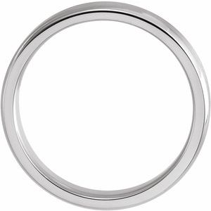 14K Yellow Or White Gold Or Sterling Silver 4 Mm Polished Comfort-Fit Beveled Edge Band With Satin Finish