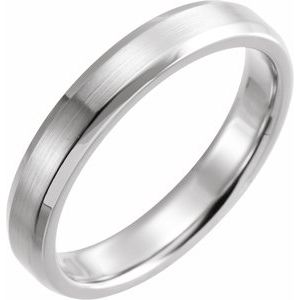 Continuum Sterling Silver Beveled-Edge Band with Satin Finish
