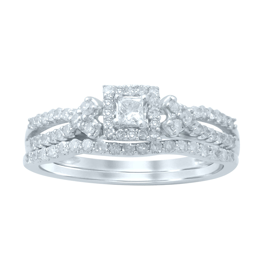 14K White Gold 0.53-0.55 Cttw Diamond Ladies Ring