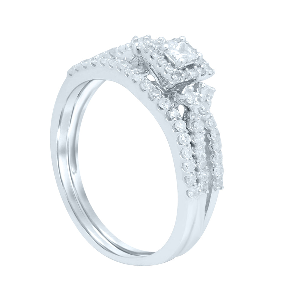 14K White Gold 0.53-0.55 Cttw Diamond Ladies Ring
