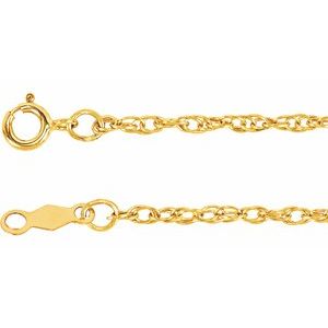 14K Yellow Gold Filled 1.5 Mm Spring Ring Polished Rope Chain