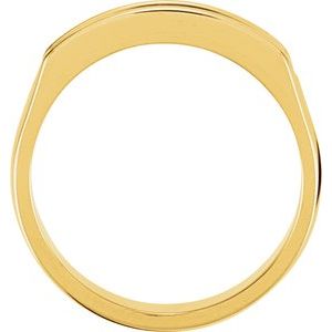 14K Yellow Gold 5/8 CTW Natural Diamond Band Size 7