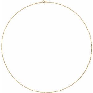 10K Yellow Gold Cable Chain, Length: 20 In, Width: 1.5 Mm