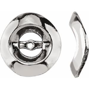 14K White Or Yellow Gold 3.7mm Geometric ID Earring Jackets