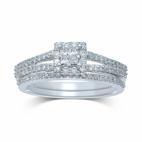 14K White Gold 0.45 Cttw Diamond Ladies Ring