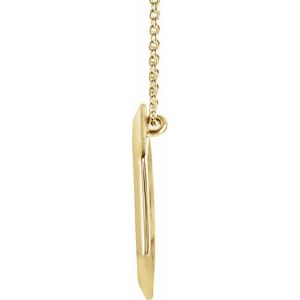 14K Yellow Gold 21.68 X 14.55 Mm 16-18 In Polished Geometric Necklace