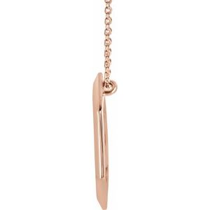 14K Rose Gold 21.68 X 14.55 Mm 16-18 In Polished Geometric Necklace