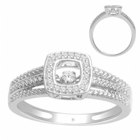 10K Yellow & White Gold 0.20 Cttw Diamond Ladies Ring