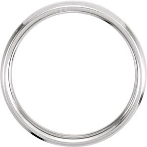 14K White/Rose Gold Comfort-Fit Beveled Edge Band Size 6