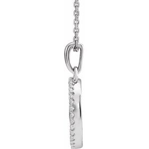 14K White Gold Round 1.05Mm H+ I1 Accented Tree Of Life Necklace, Length: 18 In