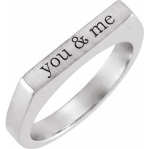 Sterling Silver Polished Stackable Ring Size 7