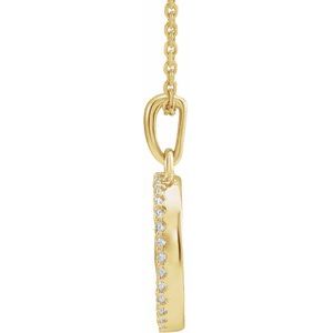 14K Yellow Gold Round 1.05Mm H+ I1 Accented Tree Of Life Necklace, Length: 18 In