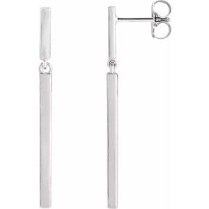 Sterling Silver Bar Dangle Earrings